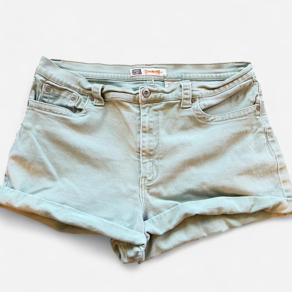 Faded glory pistachio denim shorts
